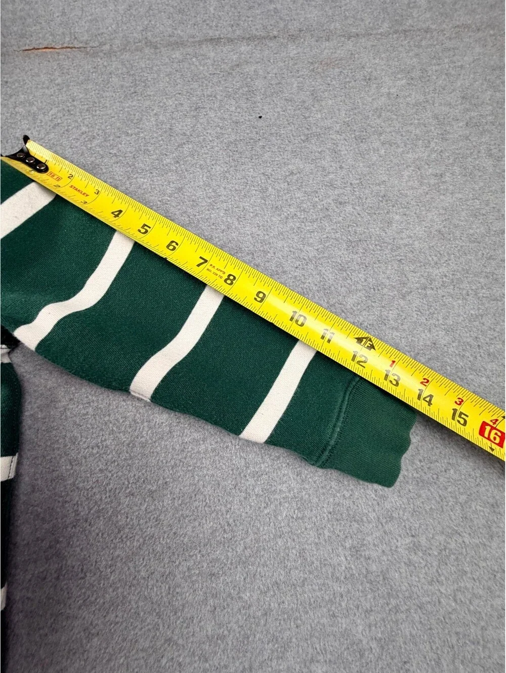 Polo Ralph Lauren Boys Hoodie Pullover Sweatshirt Size 5 Green White Striped